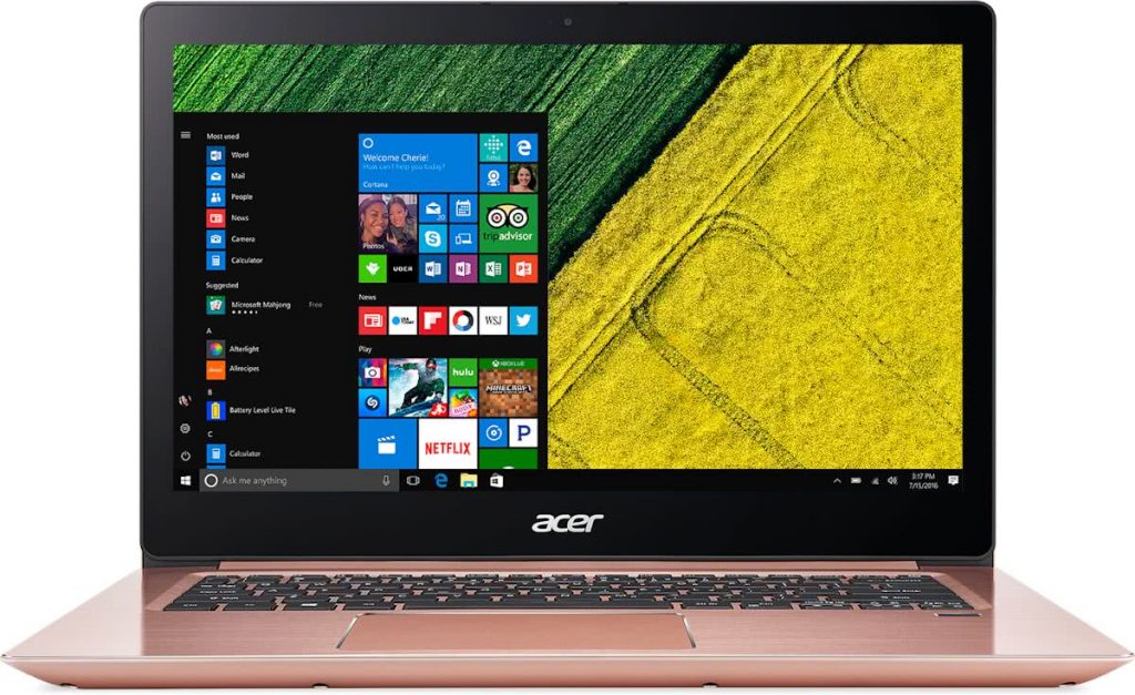 De ACER Swift SF314-52-37PG is een van de beste roze laptops in onze lijst