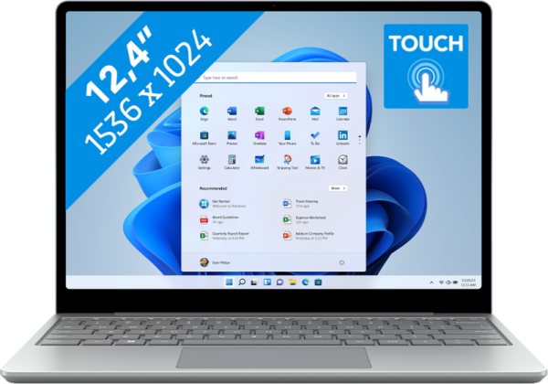 Microsoft Surface Laptop Go 2 i5 / 8GB / 128GB Platinum aanbieding