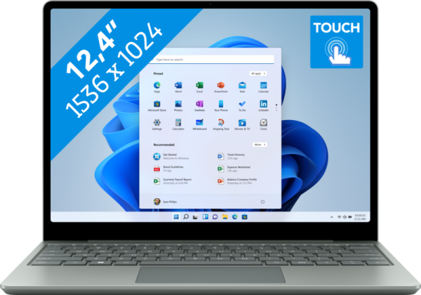 Microsoft Surface Laptop Go 2 i5 / 8GB / 256GB Sage aanbieding
