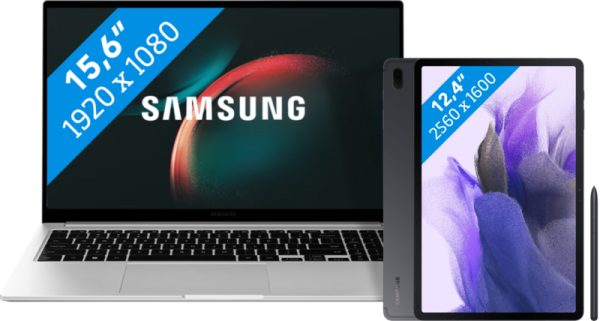 Samsung Galaxy Book3 NP750XFG-KB3NL + Galaxy Tab S7 FE aanbieding